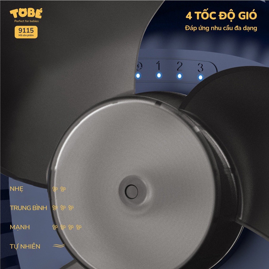 Quạt Kẹp Đa Năng ToBe ( Quạt Kẹp Xe Đẩy, Nôi Cũi, Ô Tô)