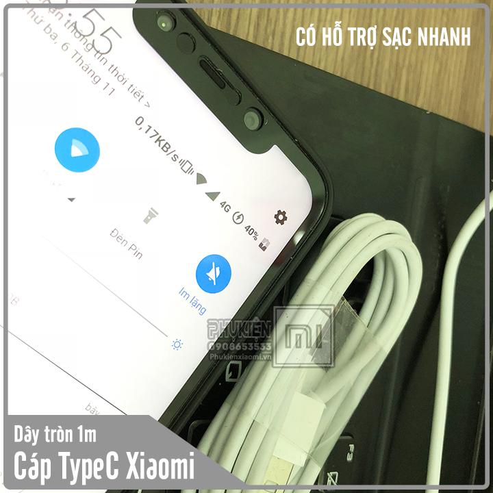 Cáp sạc Xiaomi Type-C USB 1M (Đen)