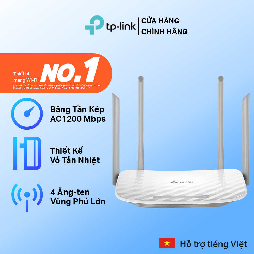 TP-Link Router wifi băng tần kép vùng phủ rộng Chuẩn...