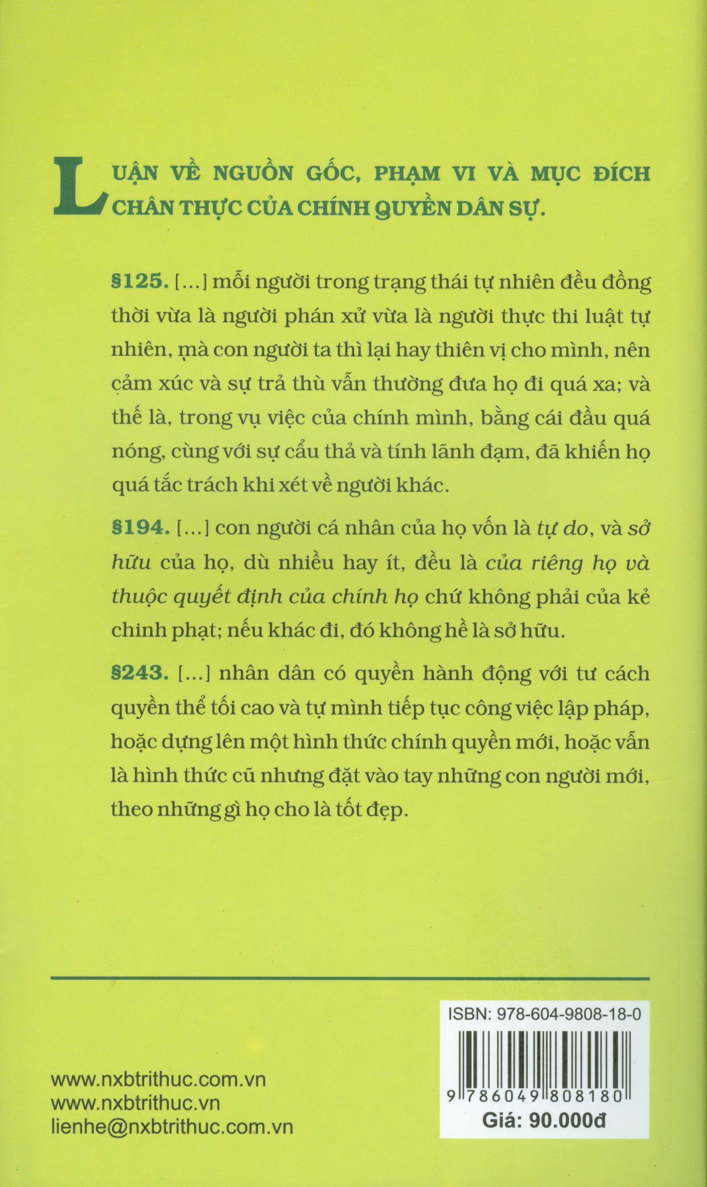 Khảo Luận Thứ Hai Về Chính Quyền