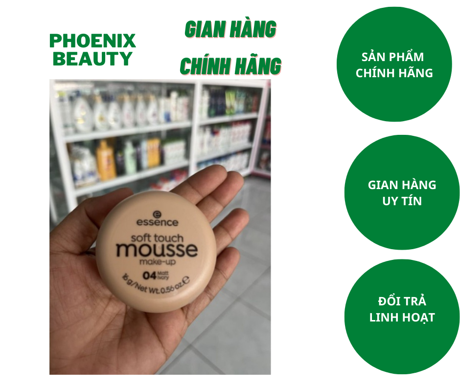 Phấn Tươi Đức Essence Soft Touch Mousse 04