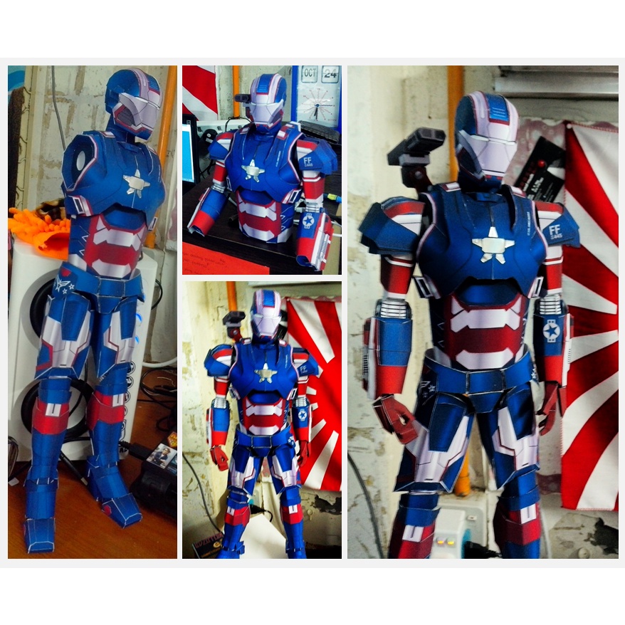 Mô hình giấy 3D Iron Man Patriot tỉ lệ 1/6
