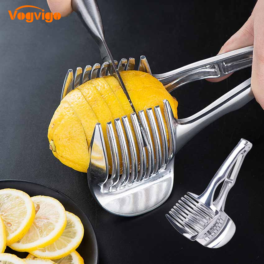 Potato Slicer Tomato Cutter Tool Shreadders Fruit Lemon Cutting Holder Slice Cooking Tools Kitchen Accessories