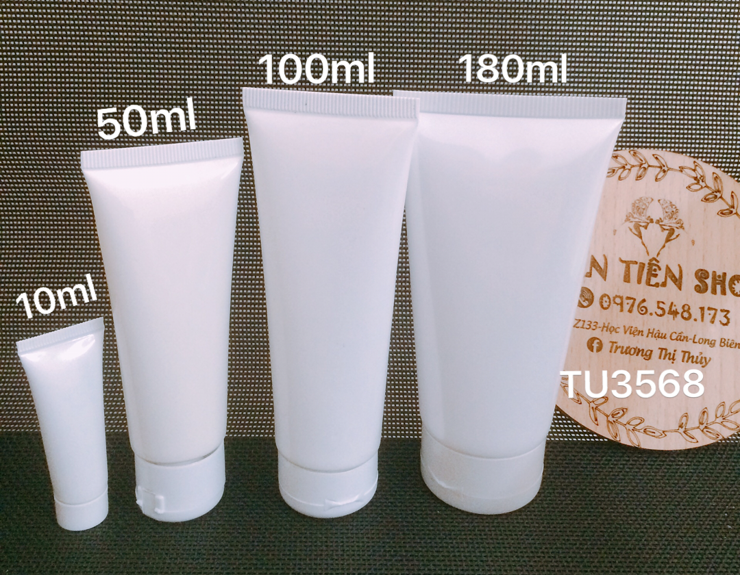 Tuýp nhựa trắng đục chọn size