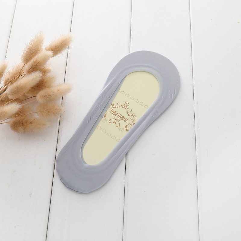 Tất nữ lười có đệm silicon chống tuột gót, vớ nữ đi giày búp bê chất liệu cotton thoáng khí khử mùi êm chân - TNBB-1DOI
