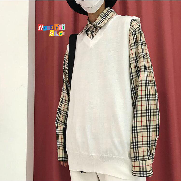 Áo Gile Trơn Sát Nách Cổ Tim Màu Xám Gile Basic Ulzzang Unisex - MM