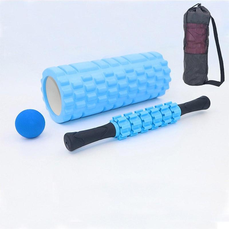 Bộ Dụng Cụ Tập Yoga Cao Cấp Gồm Con Lăn, Bóng Fascia Đơn, Gậy 6 Bánh Massage Cơ Bắp Toàn Thân - - SHOP AFAST VN