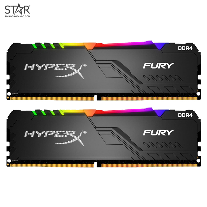 Ram DDR4 Kingston 32G 3200 HyperX Fury RGB 2x 16GB HX432C16FB3AK2 32