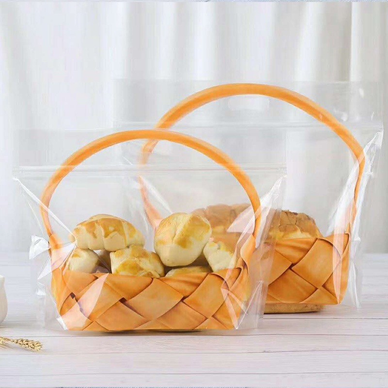 Túi zip hình giỏ đựng bánh kẹo size lớn