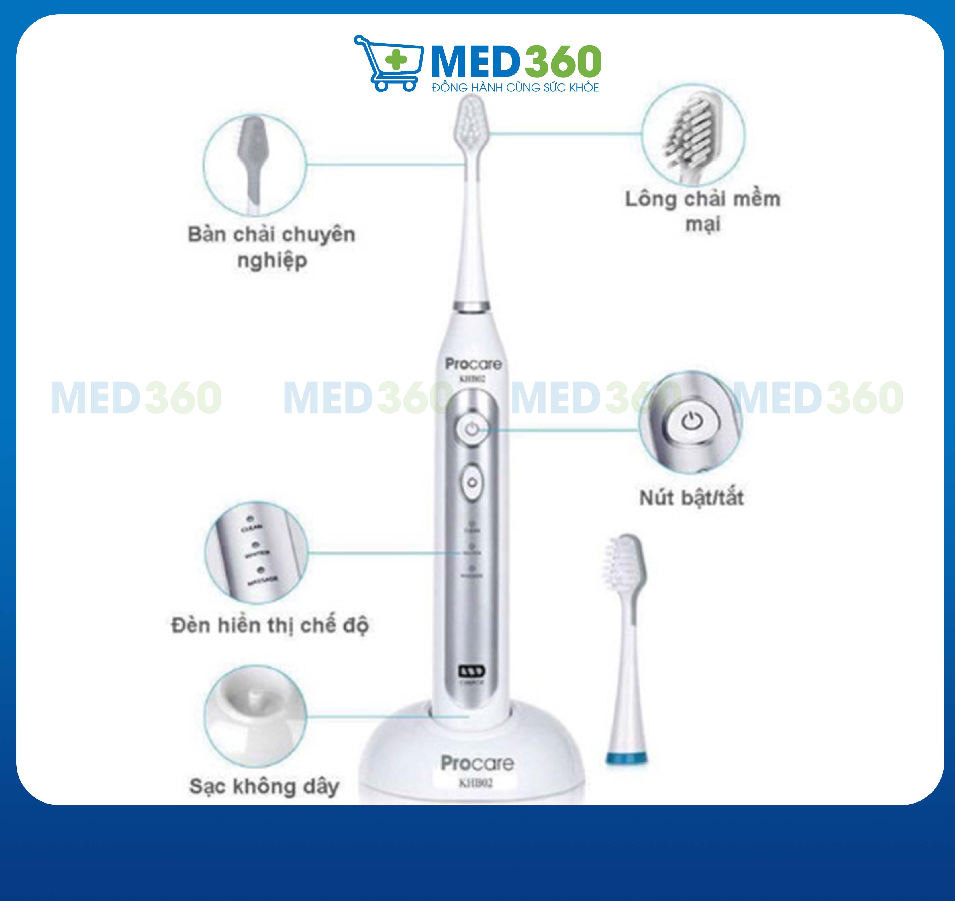 Bàn chải điện procare KHB02 dành cho người lớn