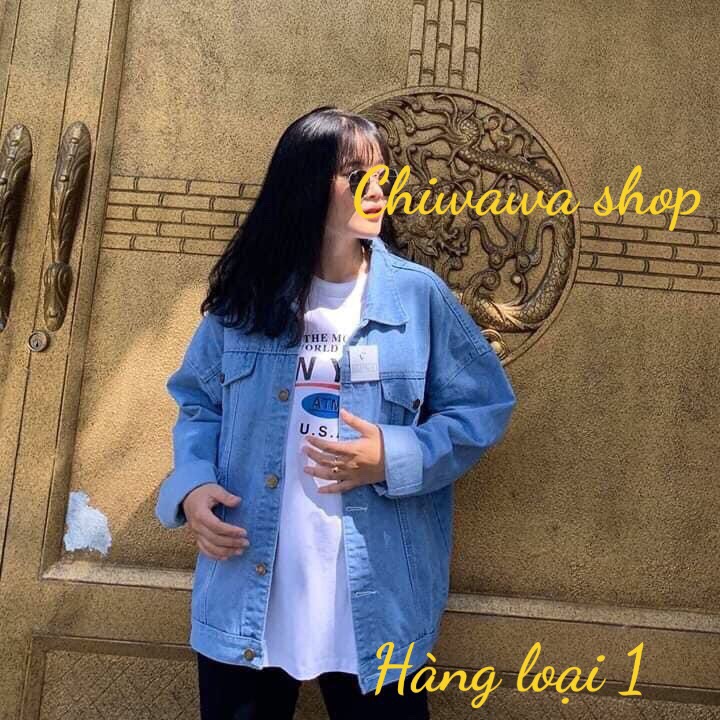 [HCM]Áo khoác jean nữ - áo khoác vải jean Denim cô gái Blue Girl xinh đẹp form rộng Hàn Quốc