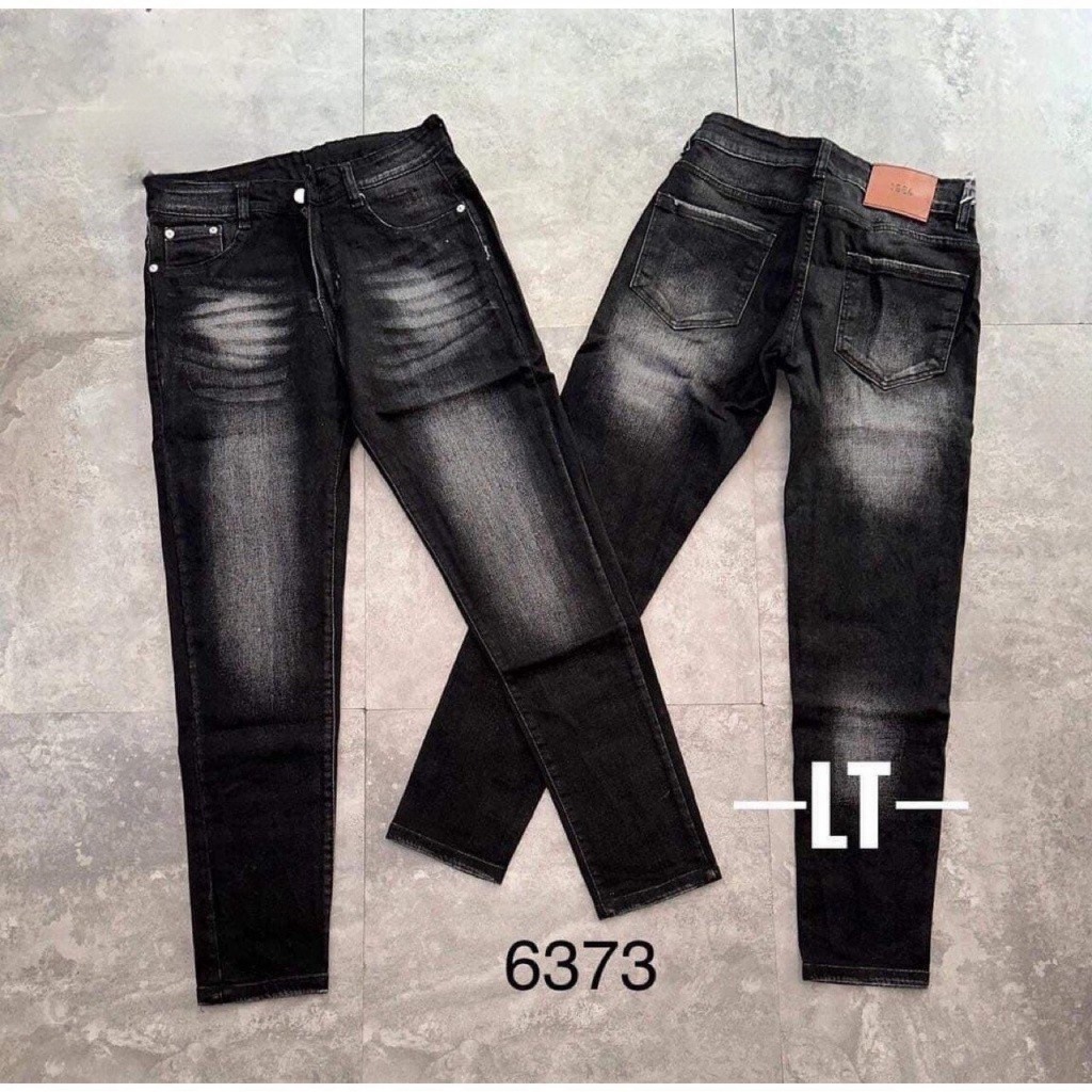 Quần jean nam đẹp DV-FASHION Quần dài nam đen cao cấp chất bò dày dặn không phai màu thiết kế trẻ trung