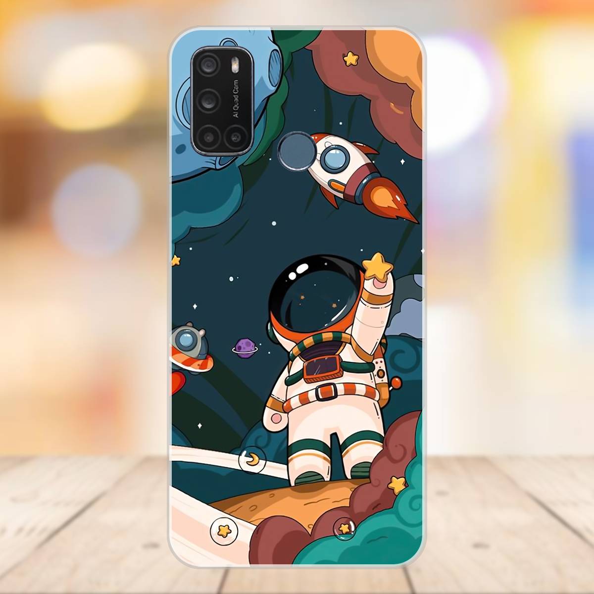 Ốp lưng điện thoại Vsmart Joy 4 dẻo trong Phi Hành Gia Astronaut