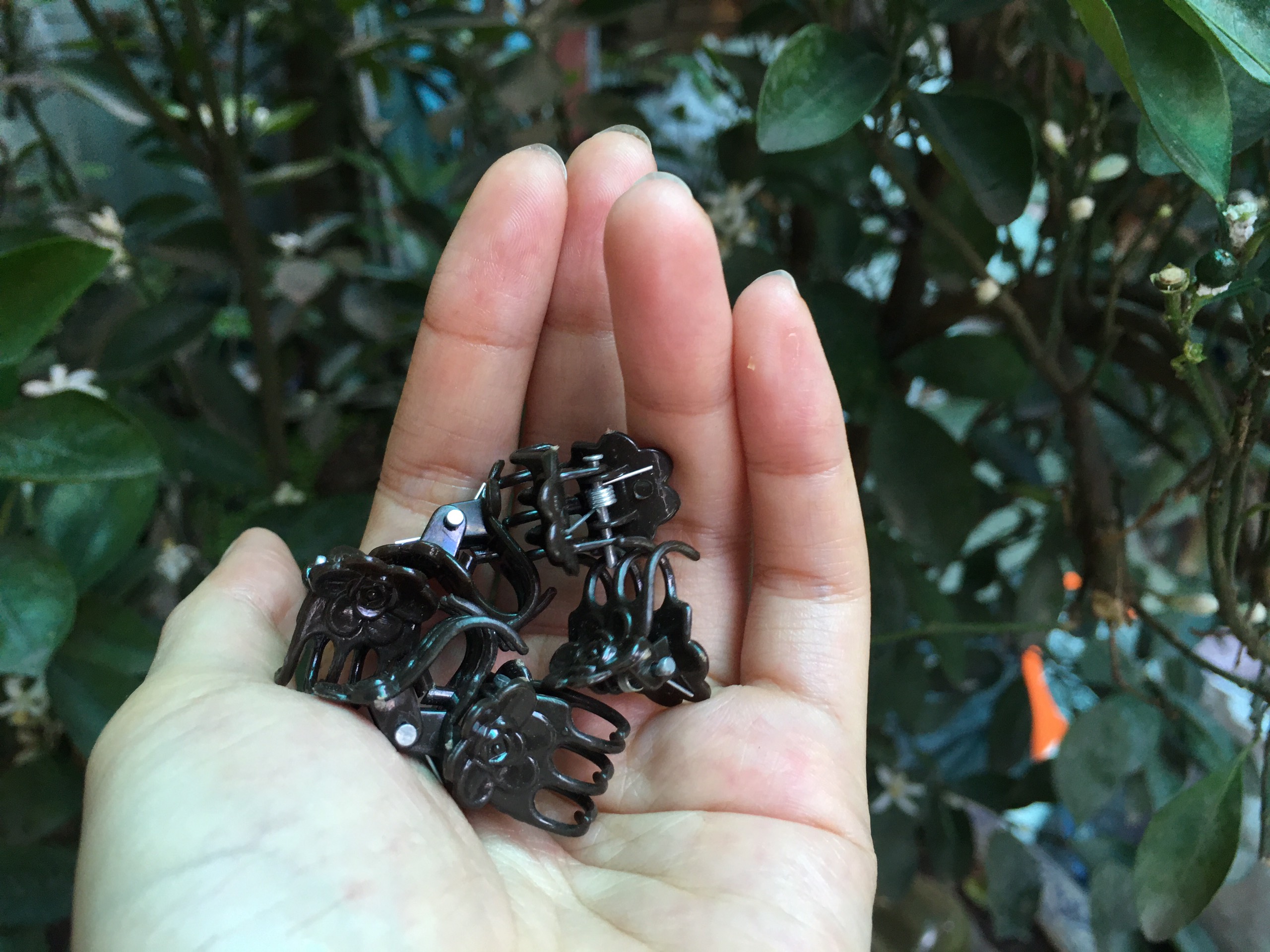 Set 100 piece clip butterfly shape baby used to clamp the tree branches, branchlets orchid good quality used to clamp the flower branches spread into the hook, zinc fast and convenient, aesthetic high help twig stand firmly do not fall