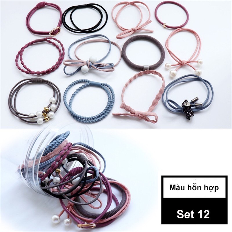 SET HỘP 12 THUN BUỘC TÓC
