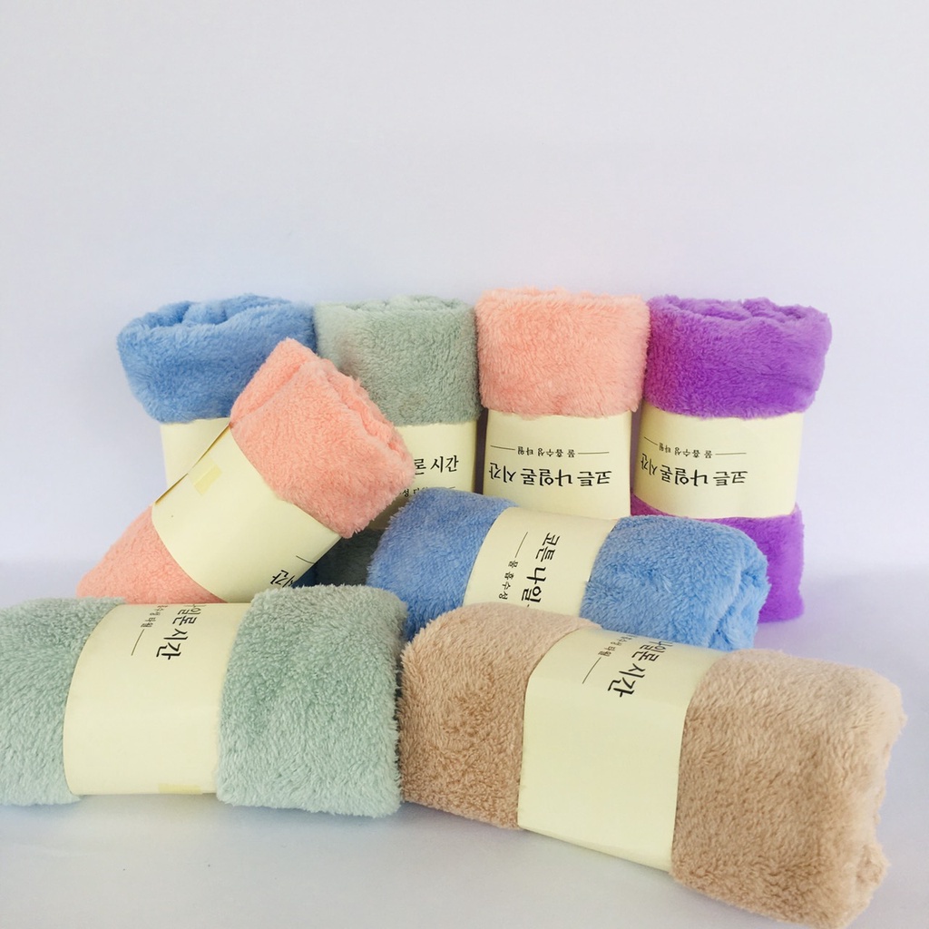 Combo 5 Khăn Mặt Cotton Cao Cấp Xuất Hàn 30*50cm