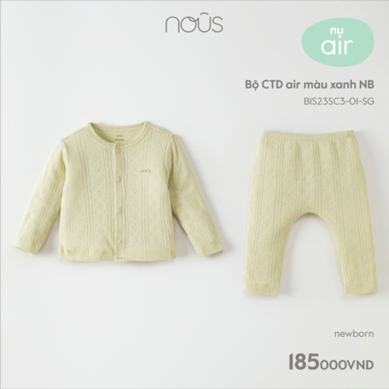 Nous - Bộ cài lệch sơ sinh (Newborn)