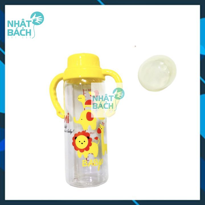 Bình sữa cổ hẹp YuMi 120ml - 240ml (có tay cầm)
