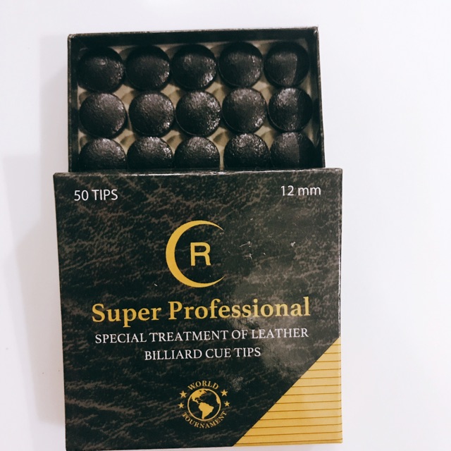 [ Bán lẻ viên ] Đầu cơ bida cao cấp R Super Professional 11.5;12;13mm