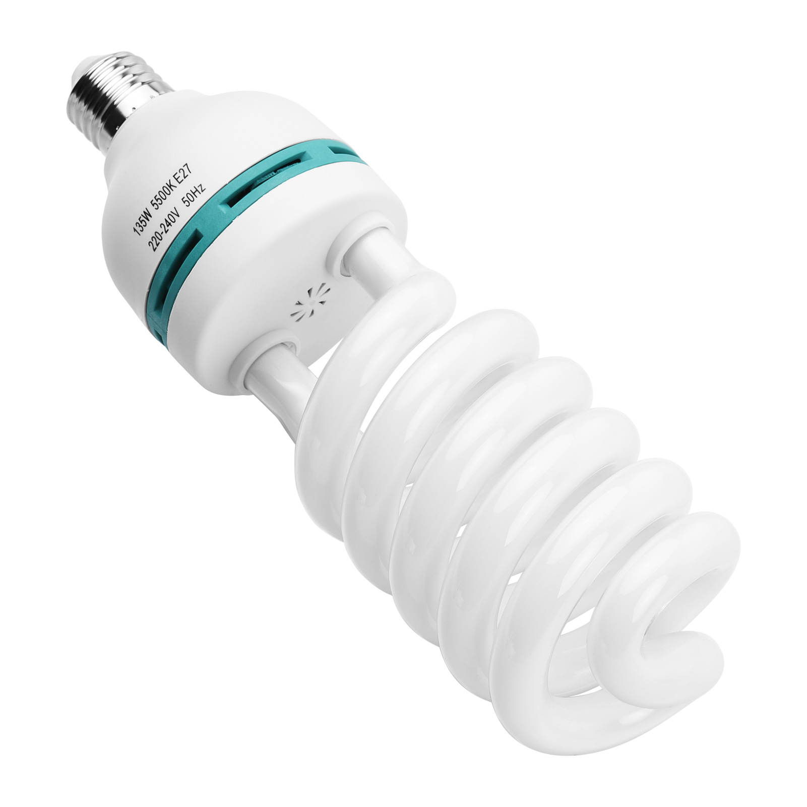 Andoer Bóng Đèn Huỳnh Quang Xoắn Ốc, Ổ Cắm CRI90 E27 Ánh Sáng Ban Ngày 135W 5500K, Tiết Kiệm Năng Lượng Để Chiếu Sáng Video Chụp Ảnh Studio