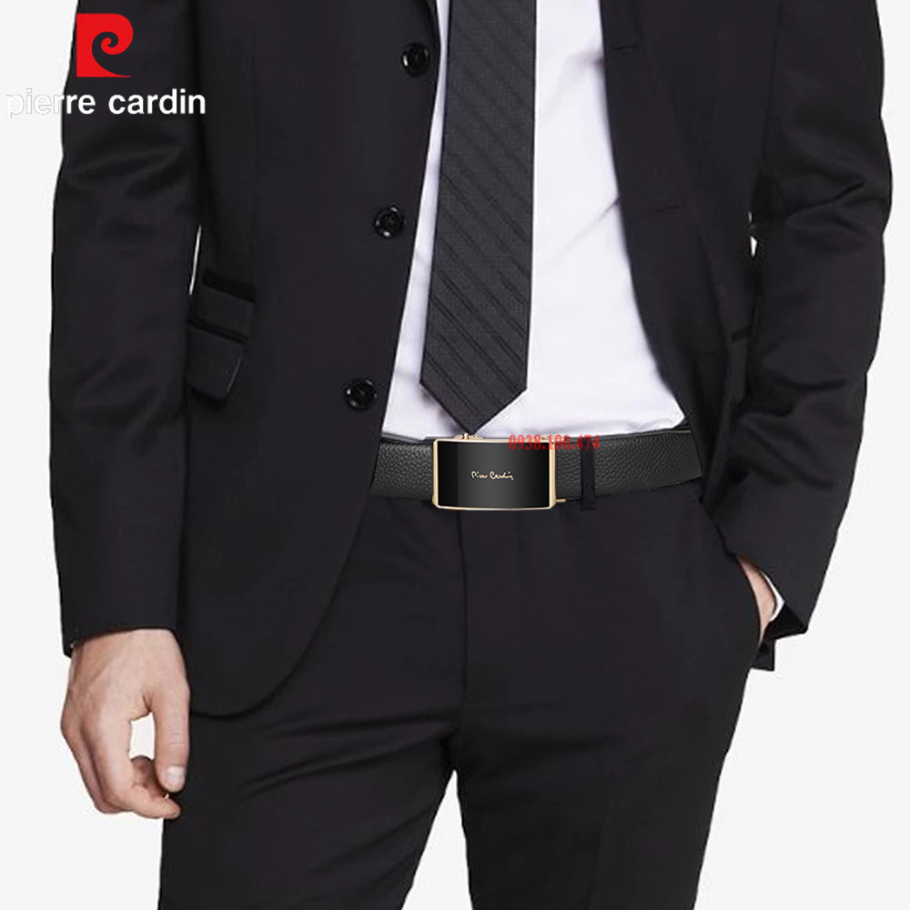 Thắt lưng Pierre Cardin chính hãng dây da bò thật khóa tự động PCJ1245