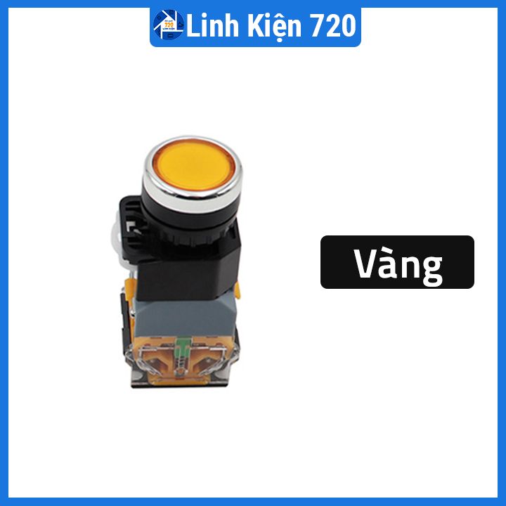 Nút nhấn đề la38 nhấn nhả có đèn 380v 10a 2 thường đóng
