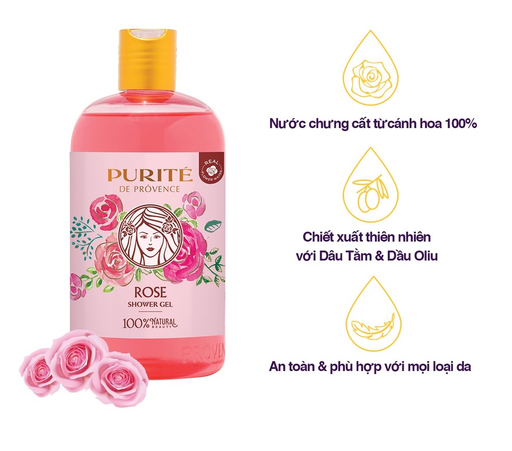 Sữa Tắm Purité Hoa Hồng 250ml - V17_HT