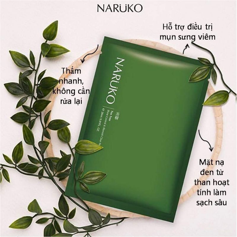 [HỘP 8M] NARUKO - Mặt nạ Tràm Trà Tea Tree (Đài)