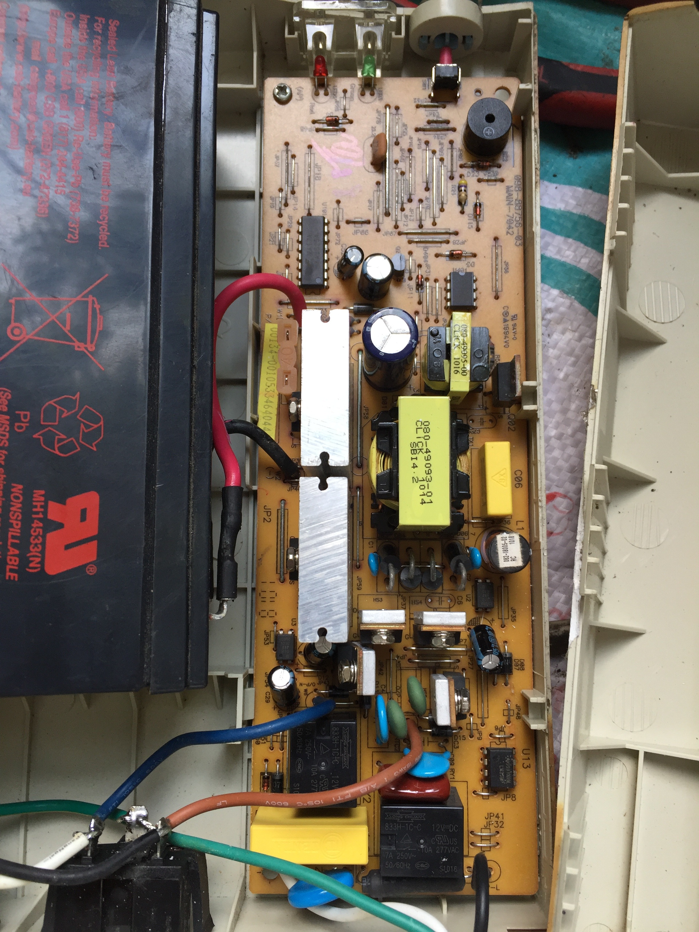 Bo mạch Bộ lưu điện UPS Santak TG 500 chuyển đổi 12V DC thành 220V AC