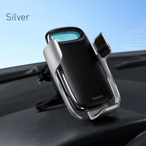 Giá đỡ điện thoại trên ô tô tích hợp sạc nhanh không dây 15W Baseus Milky Way Electric Bracket tích hợp cảm biến tự động khóa giữ điện thoại