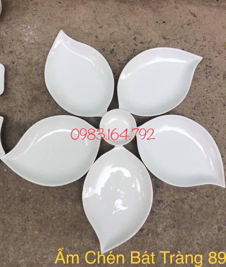 Bộ đĩa ăn bằng sứ hình lá