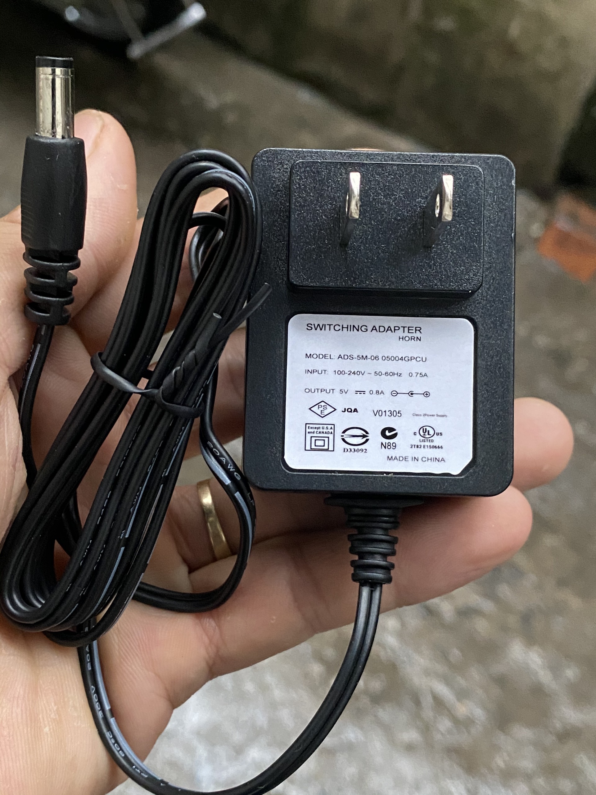 Adapter nguồn máy chấm công vân tay 5V-0.8A chính hãng
