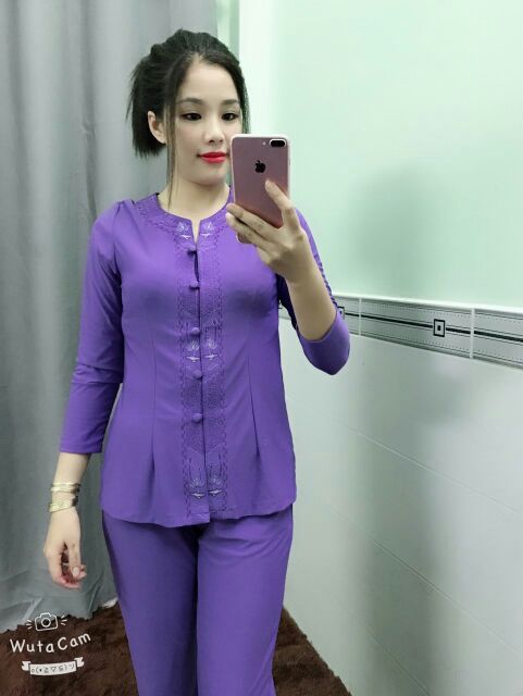 Đồ Lam Đi chùa - Áo Bộ Đi Chùa Thun Lắc