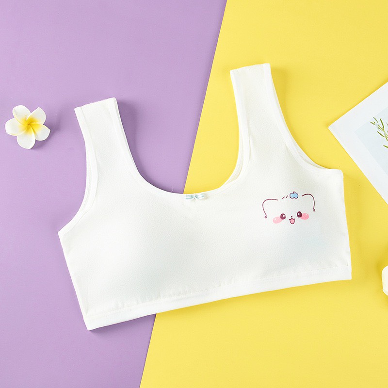 Áo lót bé gái học sinh có lót ngực chất cotton hàng quảng châu cao cấp