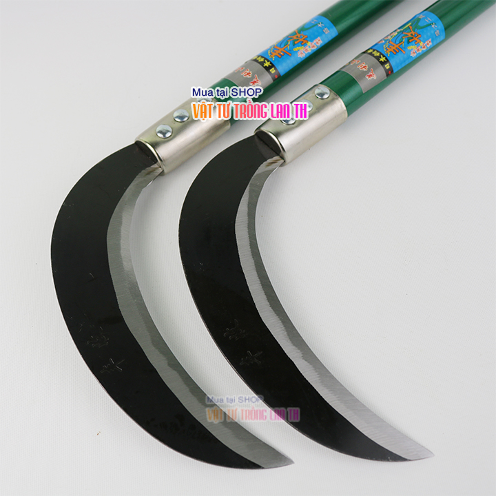 Liềm phát cỏ lưỡi Mangan hàng nhập cán dài 40cm
