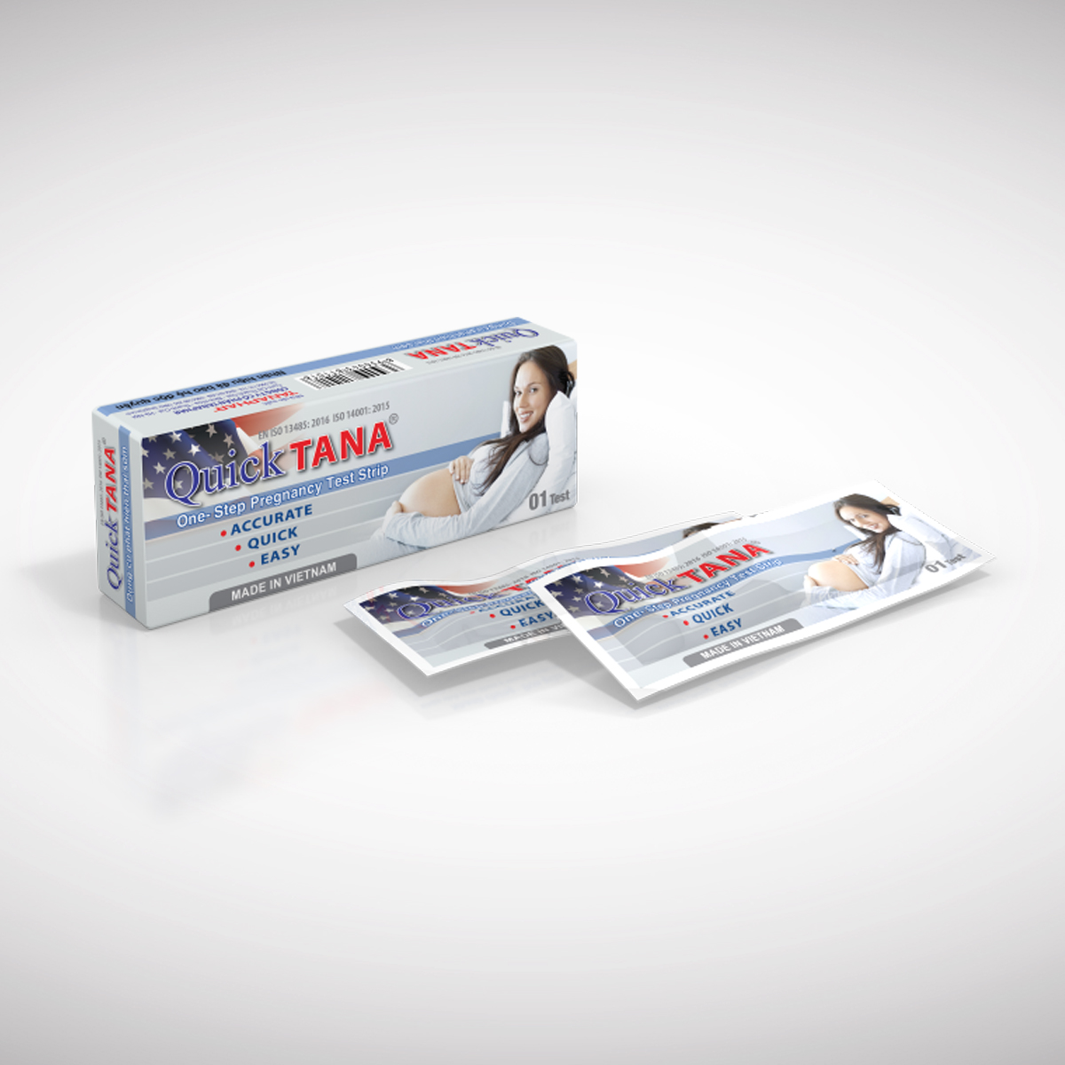 [CHÍNH HÃNG] Que thử thai Quicktana Pregnancy Test Strip Tanaphar dụng cụ y tế phát hiện thai sớm, chính xác [CHE TÊN]