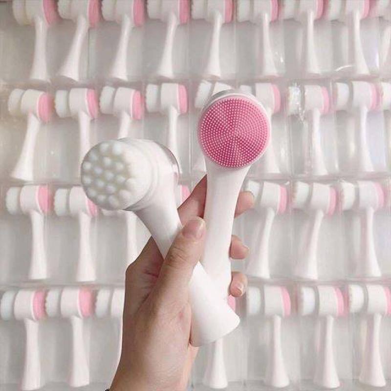 Cọ Rửa Massage Mặt 2 Đầu Siêu Mềm