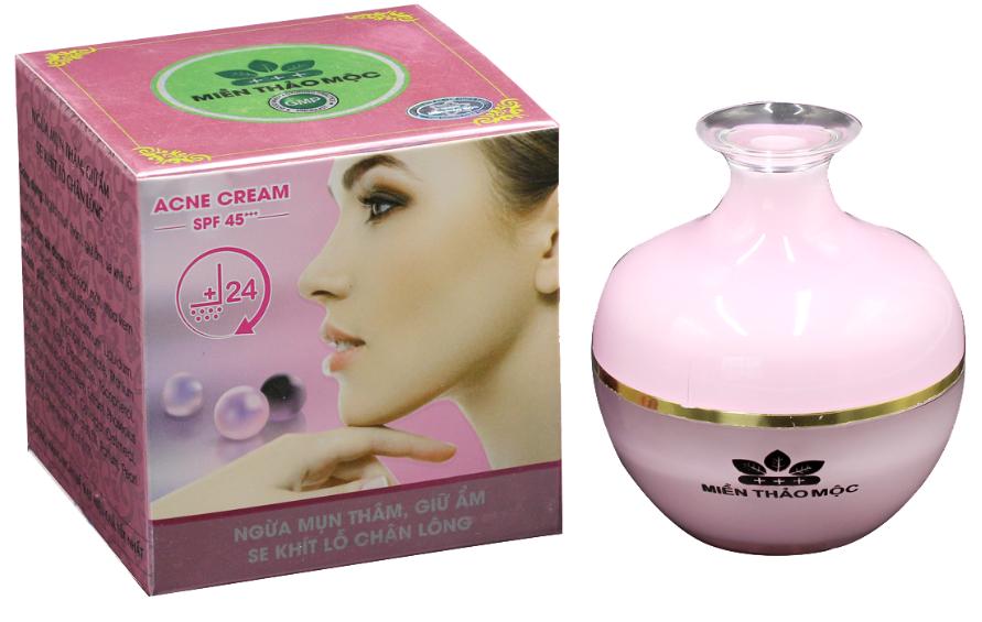 [HCM]Kem ngừa mụn thâm - Giữ ẩm - Se khít lỗ chân lông Acne Cream Miền Thảo Mộc (20g)