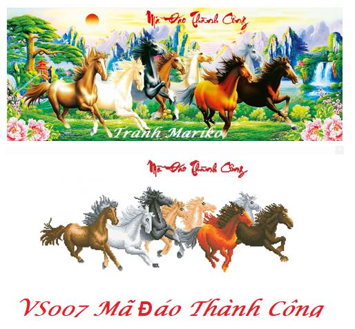 [HCM]Tranh đính đá Mã Đáo Thành Công kích thước nhỏ ✅110×48 cm -️ VS007 Tranh Mariko