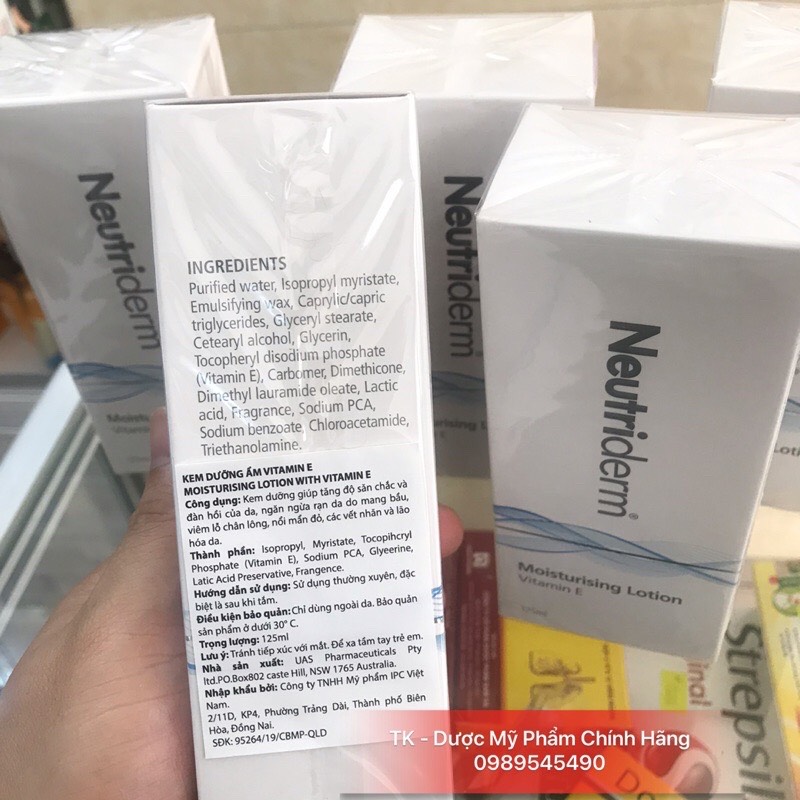NEUTRIDERM MOI LOTION Kem Dưỡng Da Vitamin E - 125ml