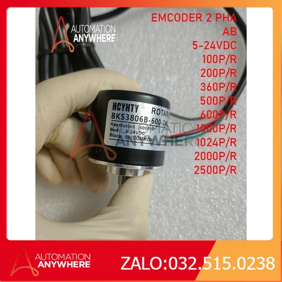 ENCODER 2 pha AB, DC5-24V, Trục 6MM 100P/R 200P/R 360P/R 500P/R 600P/R 1000P/R 1024P/R 2000P/R 2500P/R