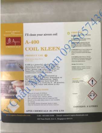 Nước Tẩy Dàn Lạnh Điều Hòa A-400 COIL KLEEN (Chai nhỏ và lớn )