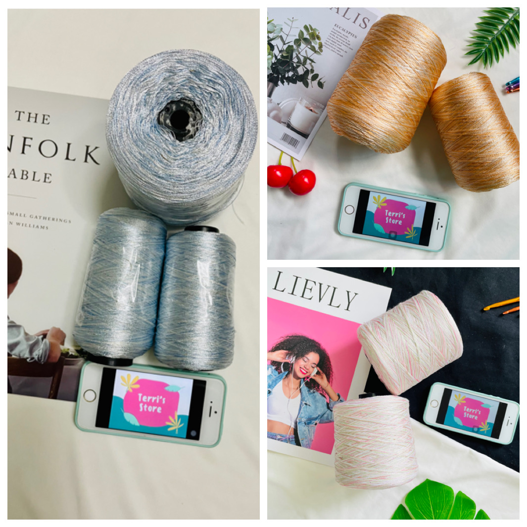 [Yarn] Sợi Rayon - Sợi chập kích thước 0.6mm ~ 0.8mm (Sợi bóng, rũ, nhẹ)