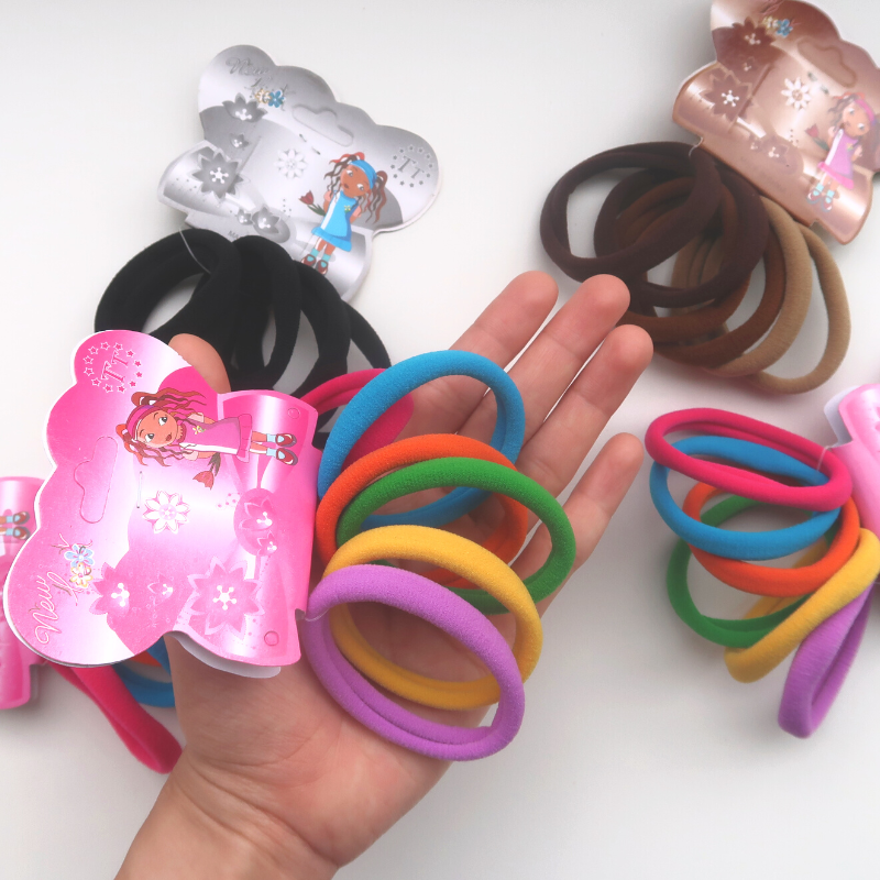 Set 6 cột tóc thun mềm mại co giãn tốt không gãy tóc