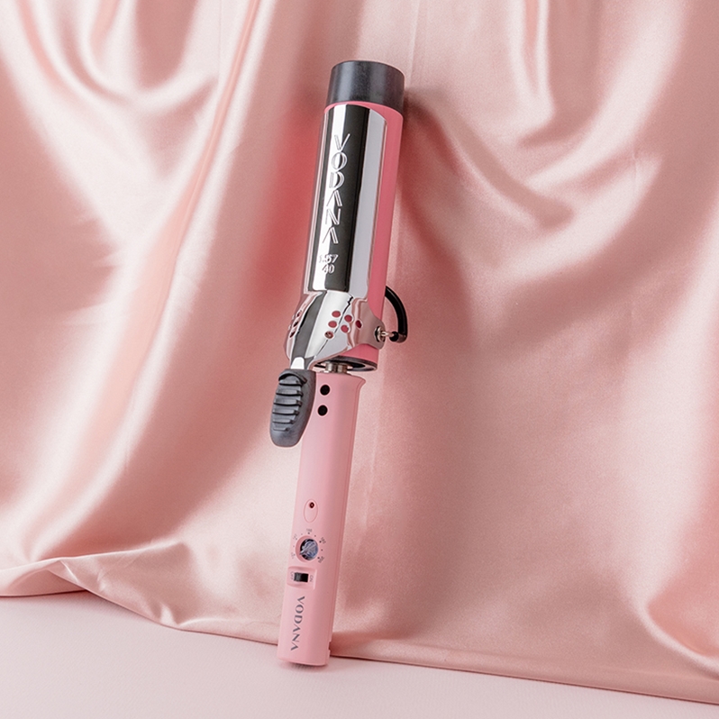 Hair Curling Machine VODANA Pink {Available} iron wave Korean