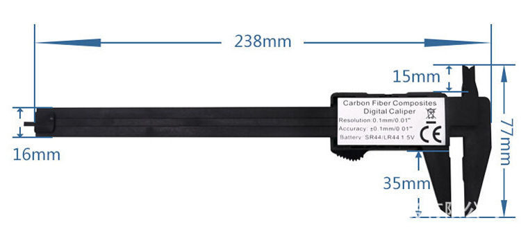 Thước Kẹp Điện Tử  150Mm - Đen