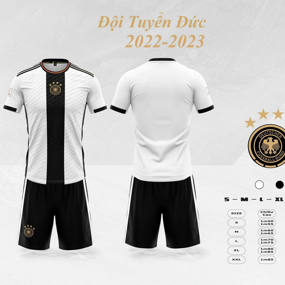 Áo Bóng Đá Đội Tuyển Đức 2024 Mới - Thun Co Dãn 4 Chiều