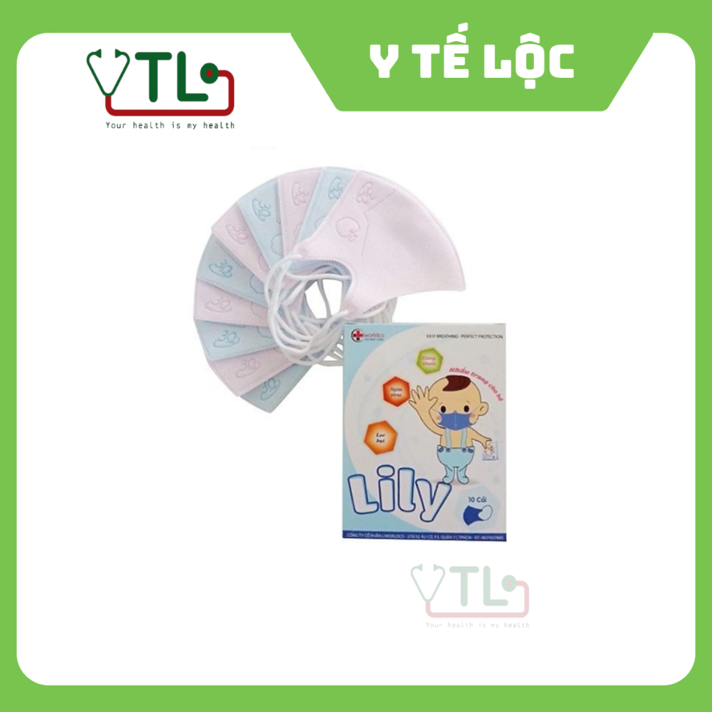 Khẩu trang trẻ em Lily ( Hộp 10 Cái)