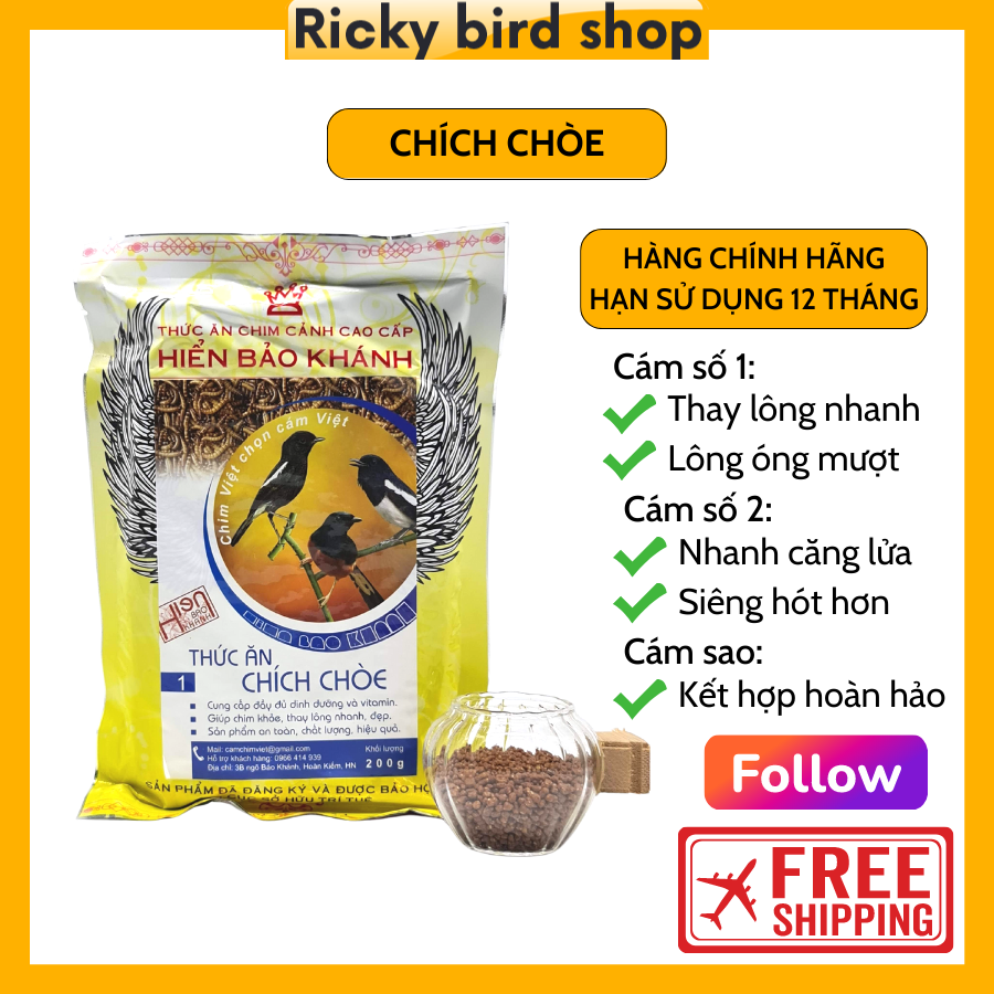 Cám chim chích chòe Hiển Bảo Khánh số 1, 2 (Dưỡng, Căng lửa)
