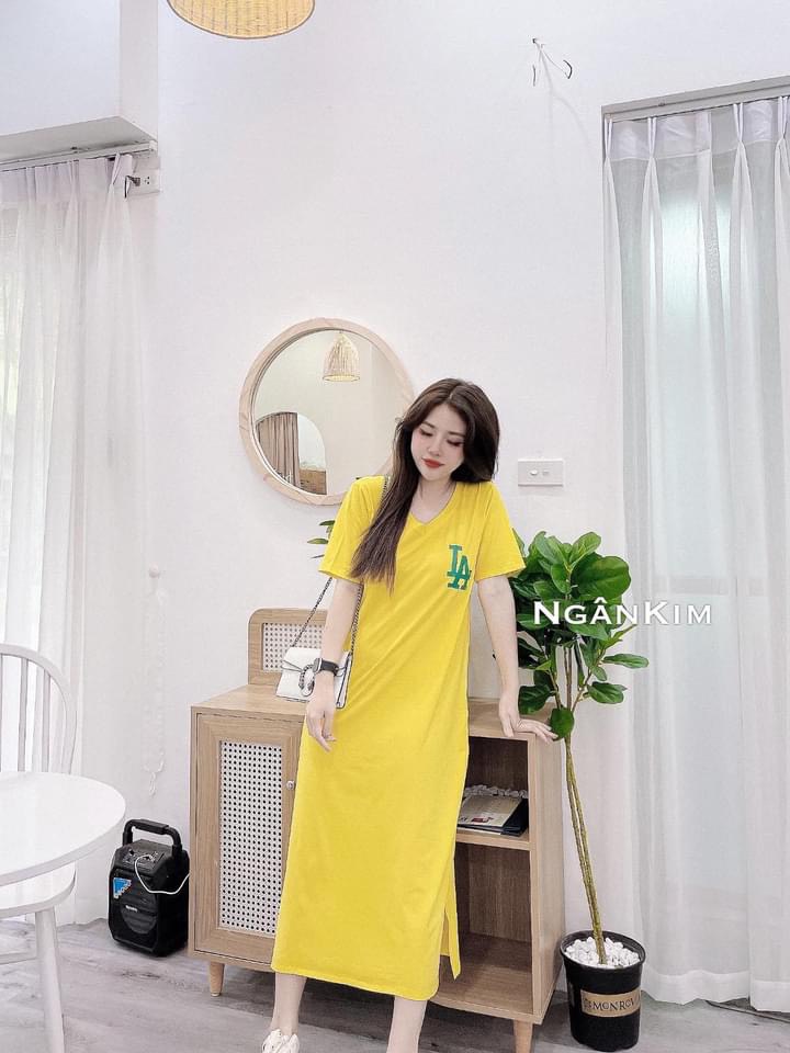 Đầm suông - váy suông la from rộng dáng dài 1m1 đan dây lưng cách điệu